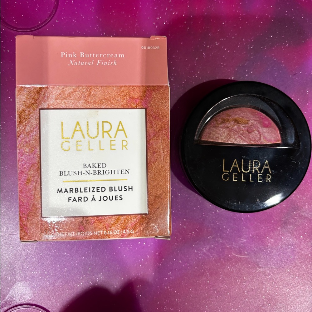 Laura Geller Marbleized Baked Blush - Pink Buttercream